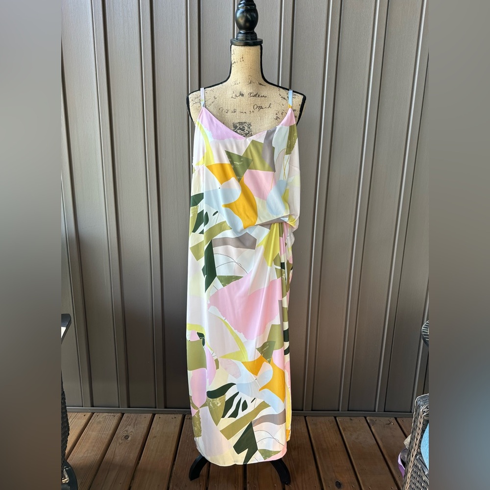 City Chic Refinity / Impression Print Dress Abstract Maxi Plus Size Dress 14W